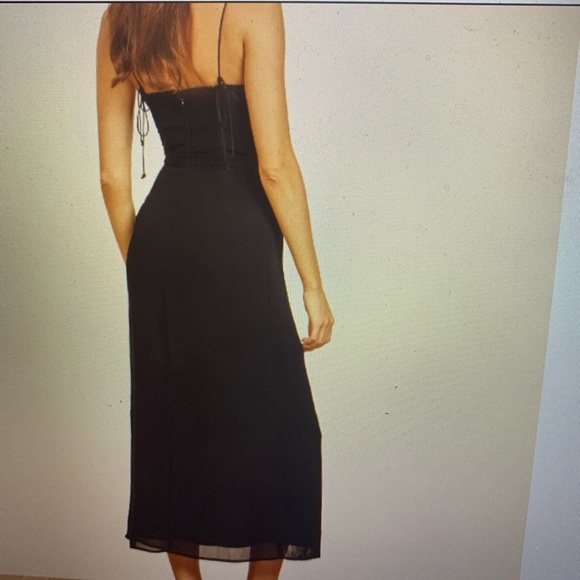 Reformation Kourtney Dress in Black - size 0 - Picture 2 of 10